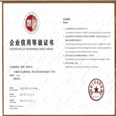 全國信用等級證書